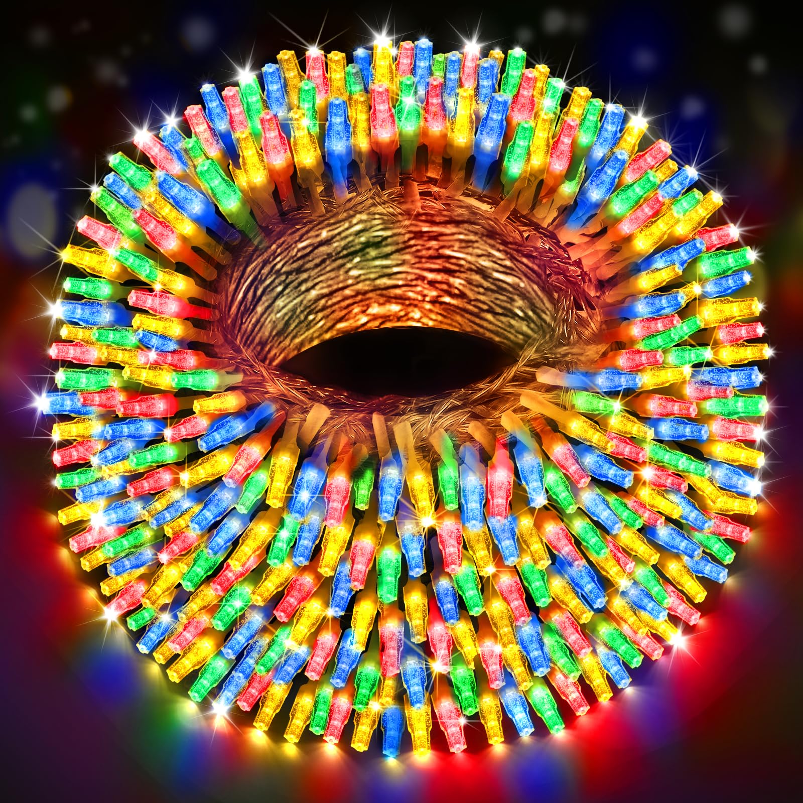 600 LED 295Ft Christmas Lights Outdoor Waterproof Fairy String Lights - 8 Modes with Memory Timer Plug-in for Xmas, Wedding, Party & Holiday Decor | Perfect for Tree, Roof, Yard, Garden, Patio and Indoor Decoration