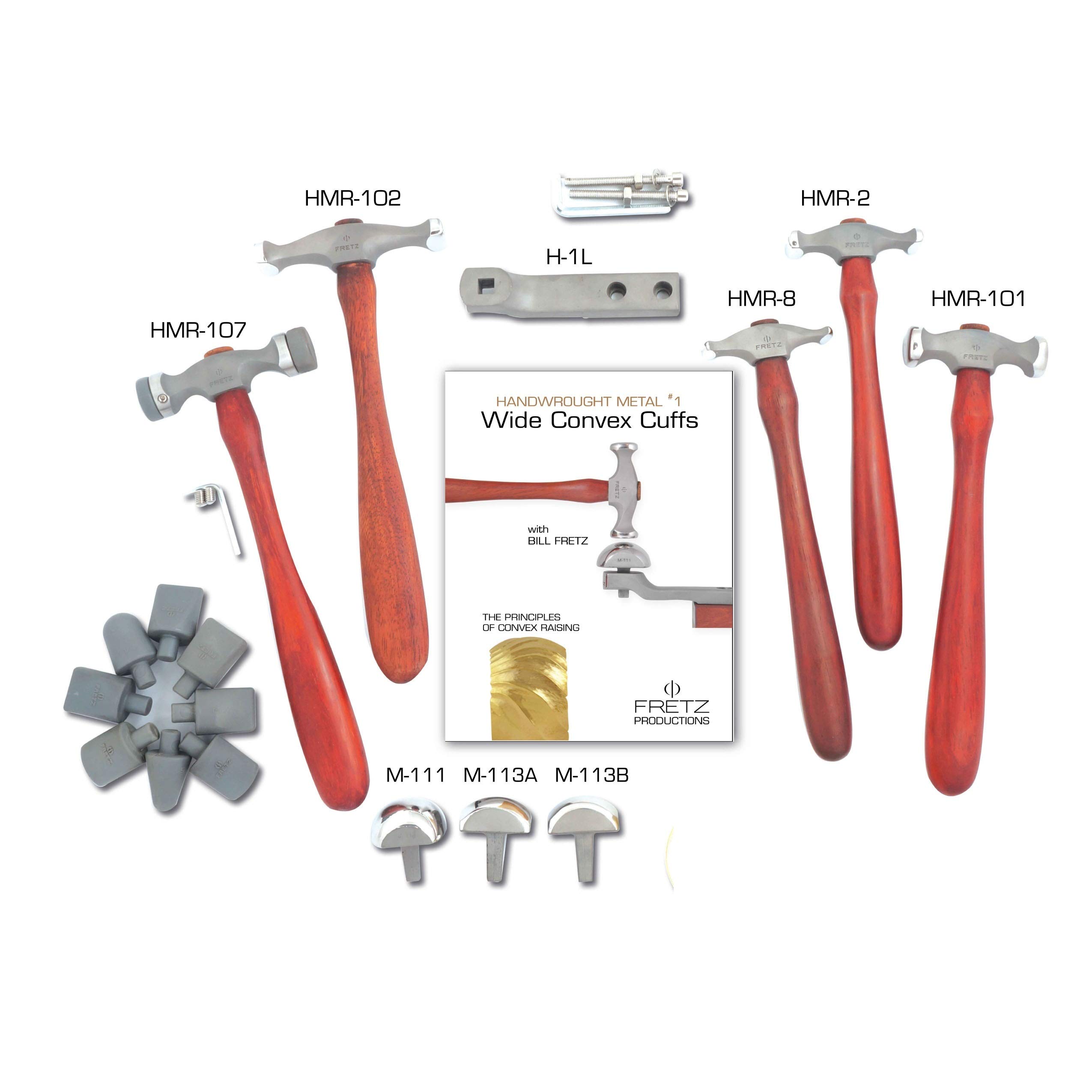 Fretz DVDS-1 Wide Convex Cuff DVDS Tool Set - Professional Leatherworking & Shoe Repair Kit for DIY Crafting, Upholstery, and Bag Making