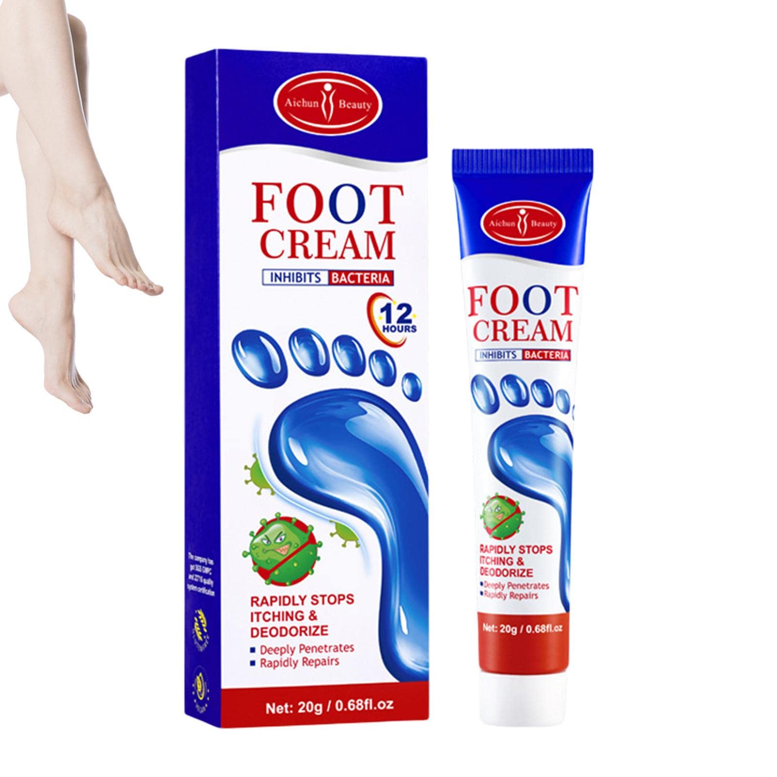 Best Cracked Heel Repair Cream for Dry, Rough Feet - Intensive Moisturizing Foot Balm for Cracked Heels & Hands - 20g Deep Hydrating Foot Cream for Soft, Smooth Skin - Perfect for Daily Foot Care & Overnight Treatment