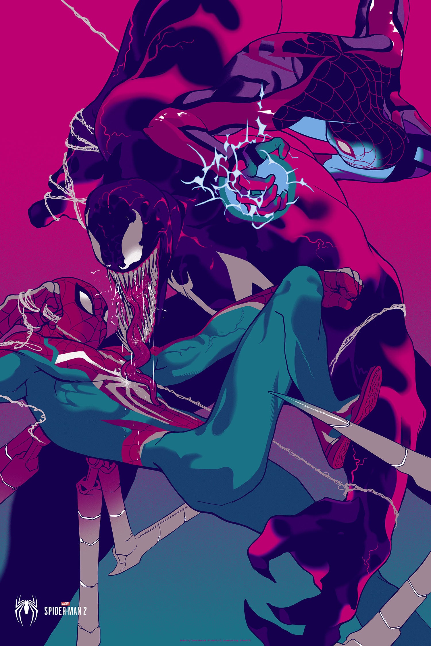 Marvel's Spider-Man 2 Limited Edition Variant Poster - Official Collectible Art Print for Gaming Fans & Home Decor | Perfect for Bedroom, Game Room & Office Wall Art