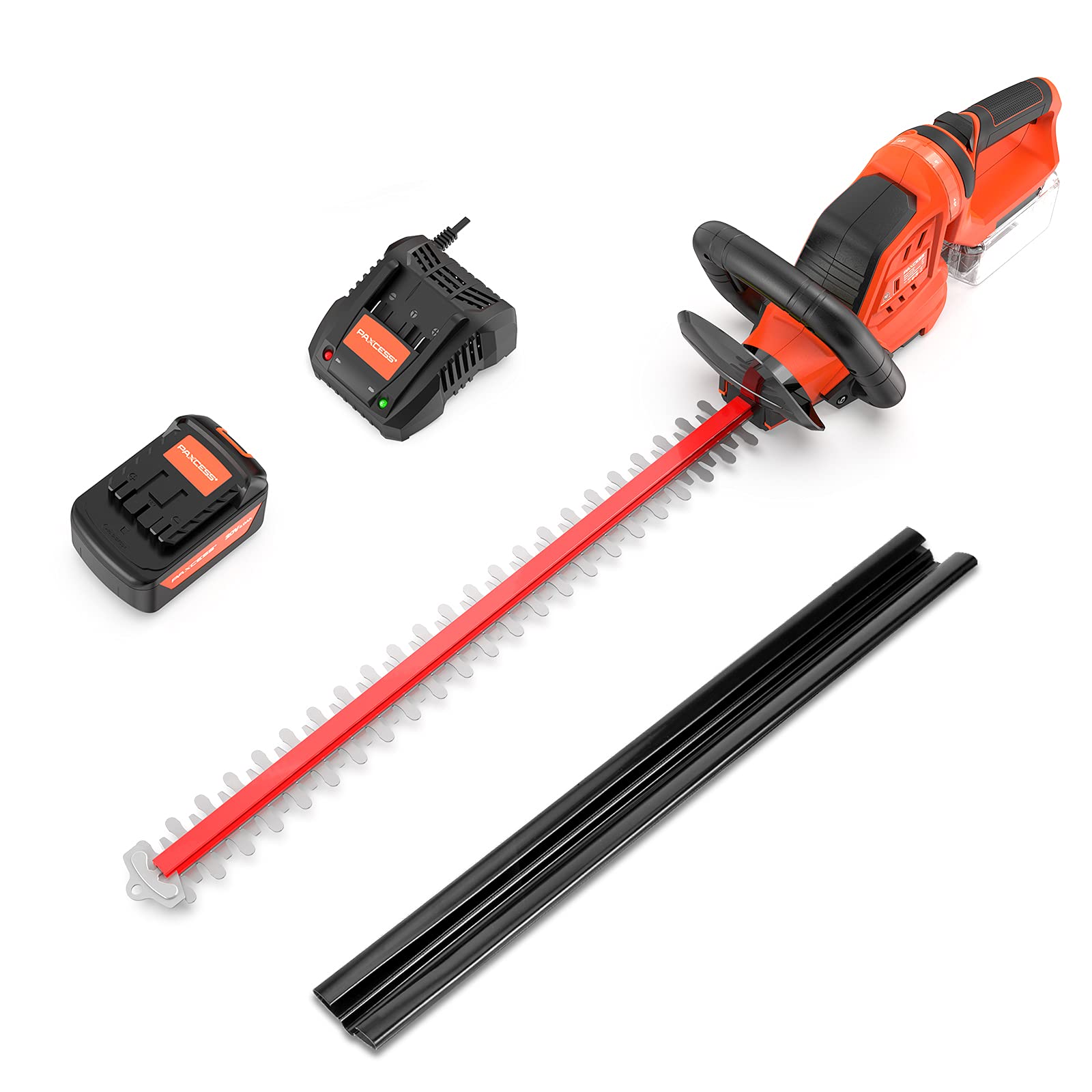 Upgraded 20V 4.0Ah Cordless Hedge Trimmer - 22 Inch Dual-Action Blade, 3000 RPM Power for Fast Cutting | Includes Battery & Fast Charger | Safety Double Switch | Perfect for Landscaping, Garden Maintenance & Yard Work