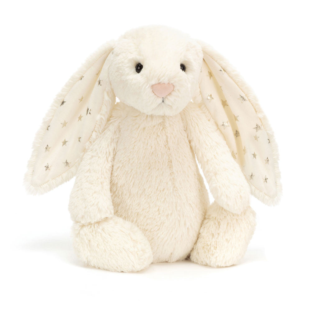 Bashful Blue Bunny Medium Stuffed Animal - Soft Plush Toy for Kids, Gift for Easter & Baby Showers | Cute Nursery Decor & Comfort Companion