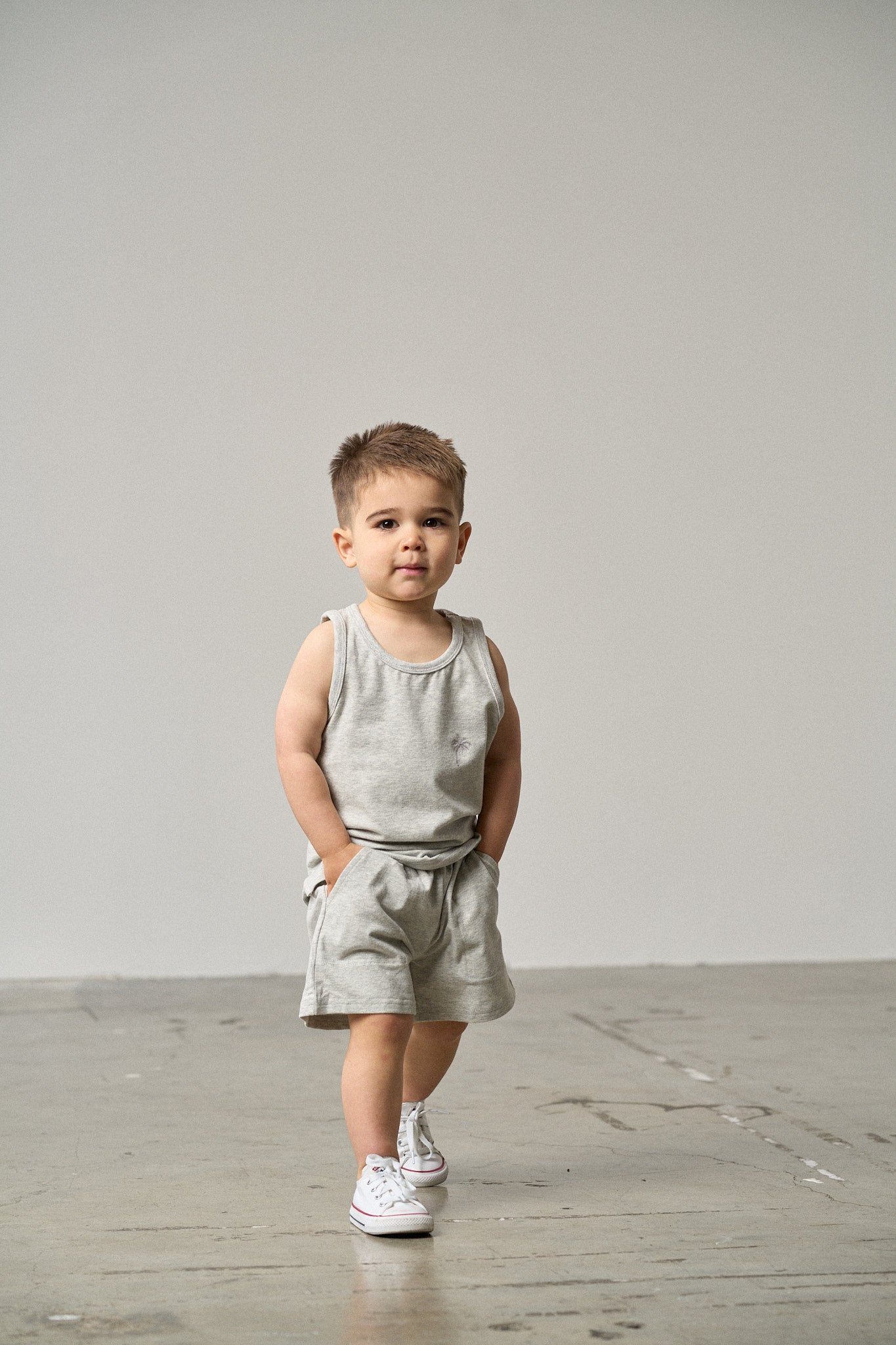Women's Soft Palm Jersey Tank Top - Light Heather Grey | Comfortable Casual Wear for Summer & Yoga