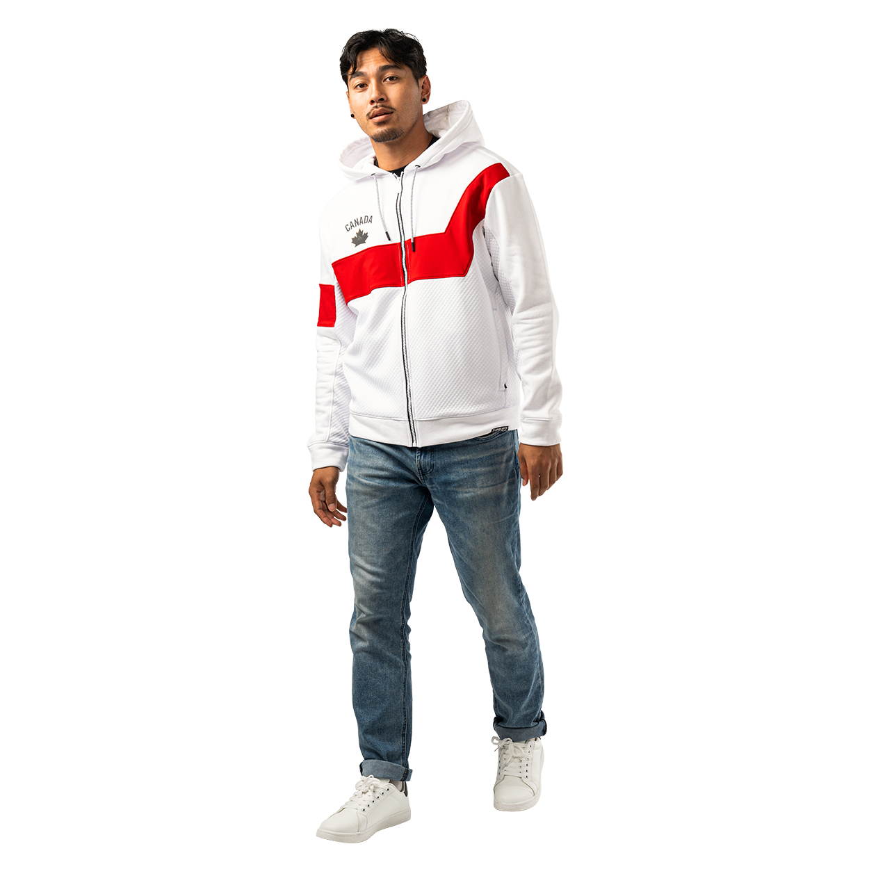 Bauer Hockey Canada Textured Full-Zip Senior Hockey Jacket - Warm & Durable for Ice Hockey, Outdoor Sports & Winter Activities