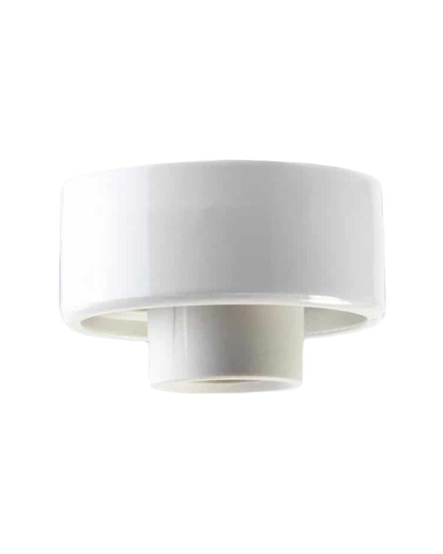 Porcelain Lamp Socket White/Straight IP20 - Durable & Stylish Lighting Fixture for Home, Office, and Outdoor Use
