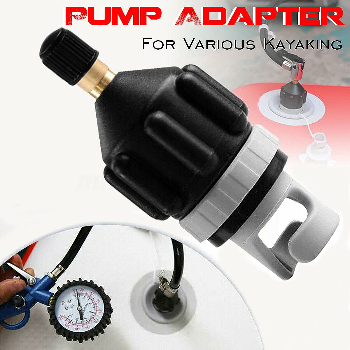 **Inflatable SUP Pump Adapter - Universal Air Valve Converter for Stand Up Paddle Boards, Inflatable Beds, Boats & Kayaks - Perfect for Quick Inflation & Outdoor Water Sports**