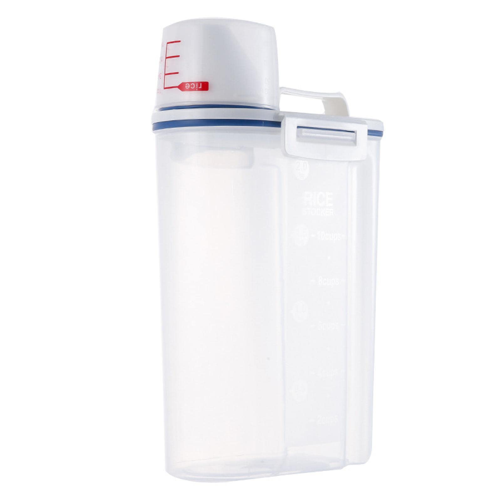 LeMall 2KG Transparent Plastic Pet Food Storage Container with Airtight Seal - Ideal for Dog & Cat Food, Rice, Coffee Beans, Grains - Perfect for Kitchen, Pantry & Pet Food Organization