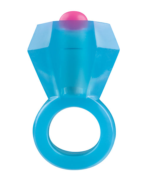 Bling Pop Vibrating Cock Ring for Men - Blue Pleasure Ring for Enhanced Sensation & Performance - Perfect for Couples Play & Solo Use