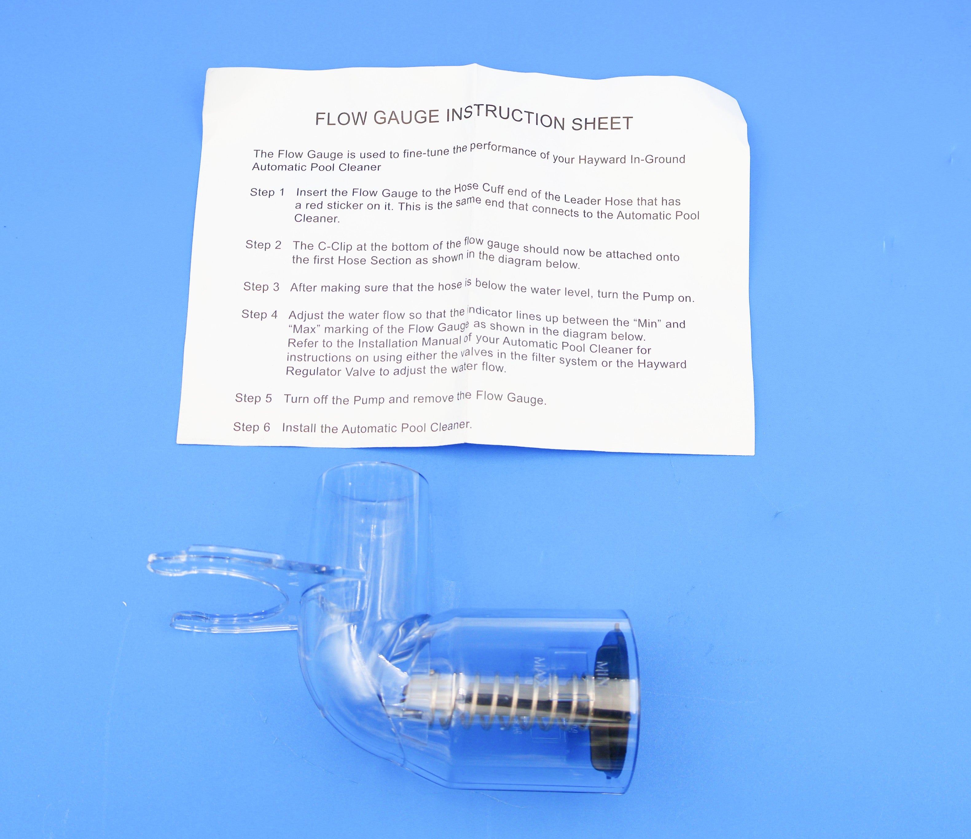 Hayward V574P In-Line Flow Gauge for Pool Suction Cleaners - Monitor Water Flow for Optimal Pool Cleaning Performance (Ideal for Inground & Above Ground Pools)