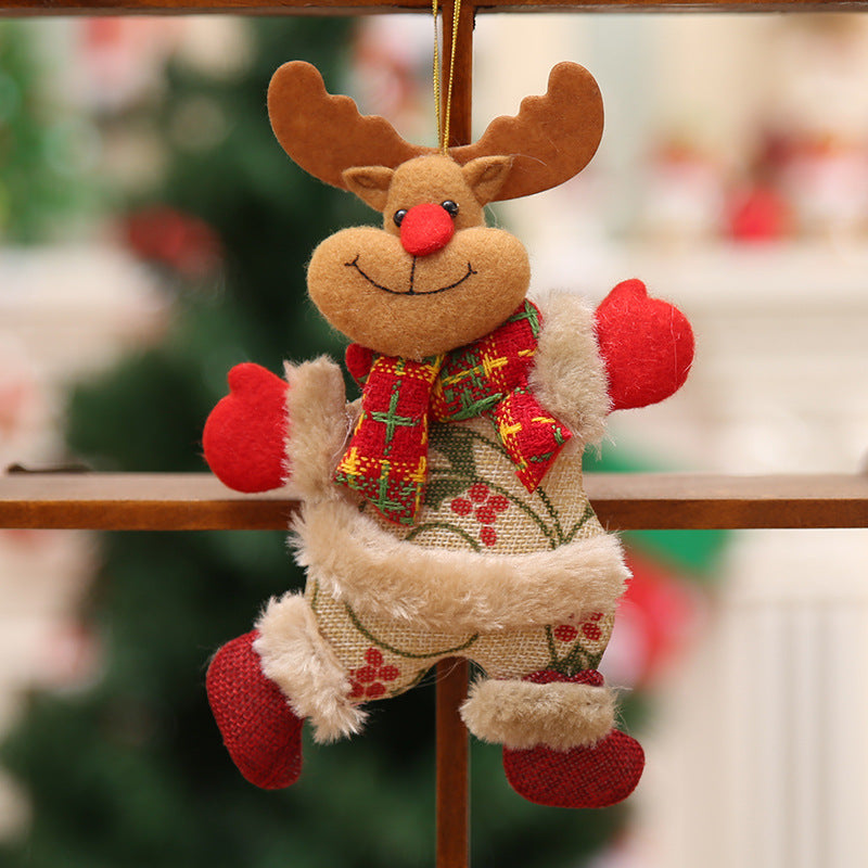 12pcs Christmas Tree Ornaments - Dancing Elk Pendant Decorations for Holiday Home & Party Decor