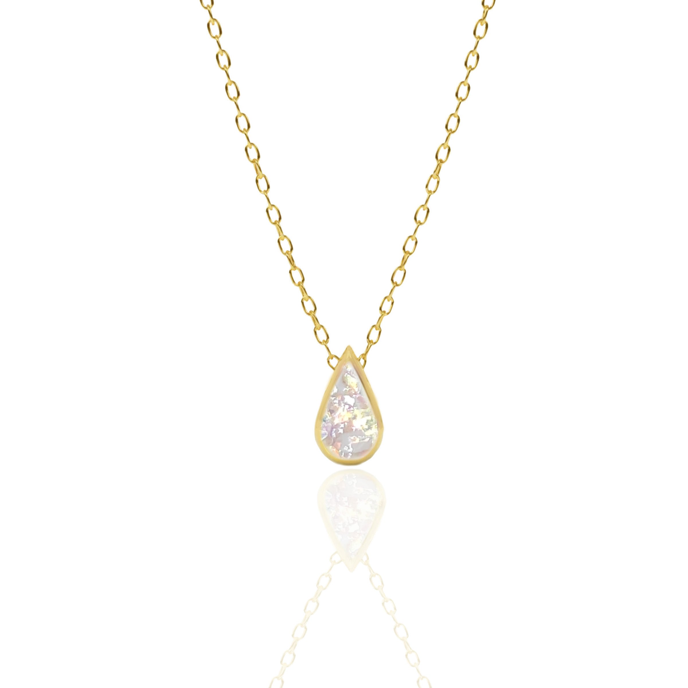 Serenity Droplet Memorial Ashes Necklace - Elegant Cremation Jewelry for Loved Ones | Perfect for Keeping Memories Close During Travel, Special Occasions & Everyday Wear