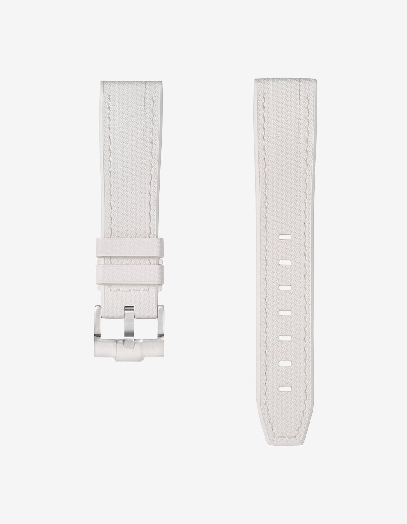 Vertech FKM Straight End Watch Strap 20mm White - Durable Replacement Band for Men's & Women's Watches, Perfect for Dress, Casual & Everyday Wear