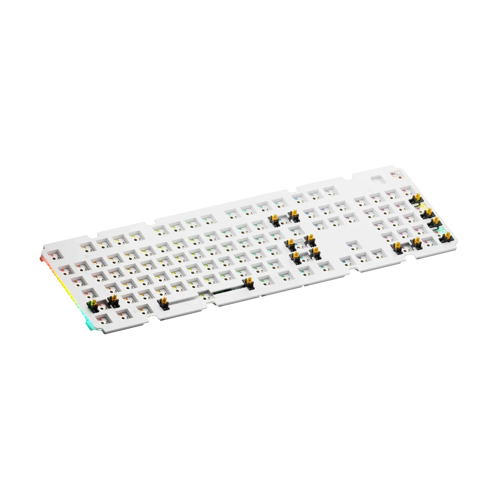 GMMK 3 Mechanical Keyboard Switch Plate - 100% FR4 Material, White ANSI Layout for Custom Keyboard Builds | Perfect for Gaming, Typing & Office Work
