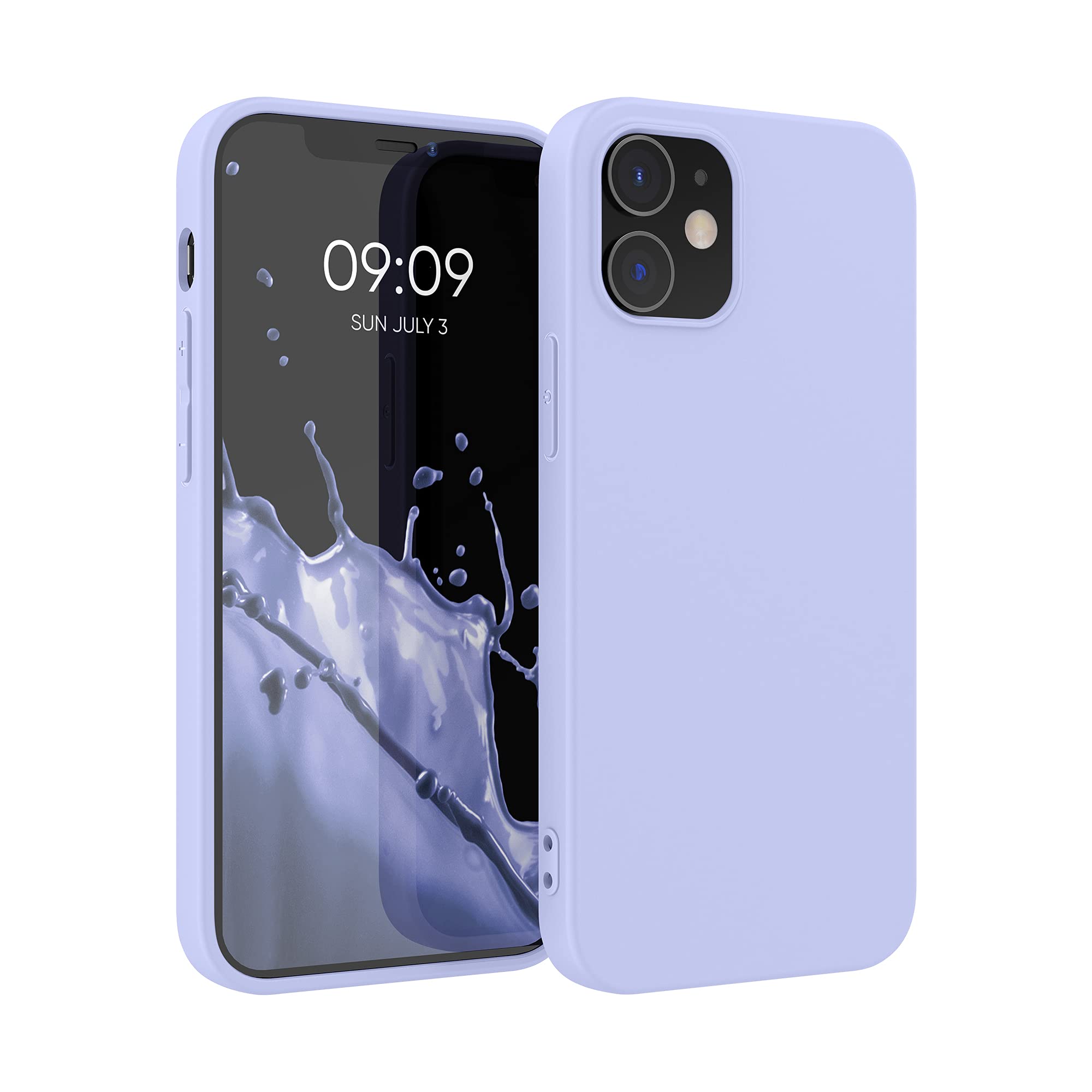 kwmobile Soft Slim Protective TPU Silicone Case for Apple iPhone 12 & iPhone 12 Pro - Light Lavender - Shockproof & Scratch Resistant Cover for Everyday Use & Travel Protection