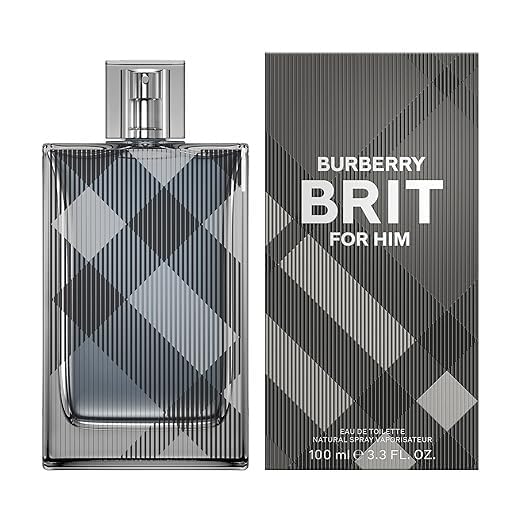 Burberry Brit for Men Eau de Toilette Spray - 3.3 Fl Oz Fresh Woody Fragrance Cologne - Perfect for Date Night, Office & Everyday Wear