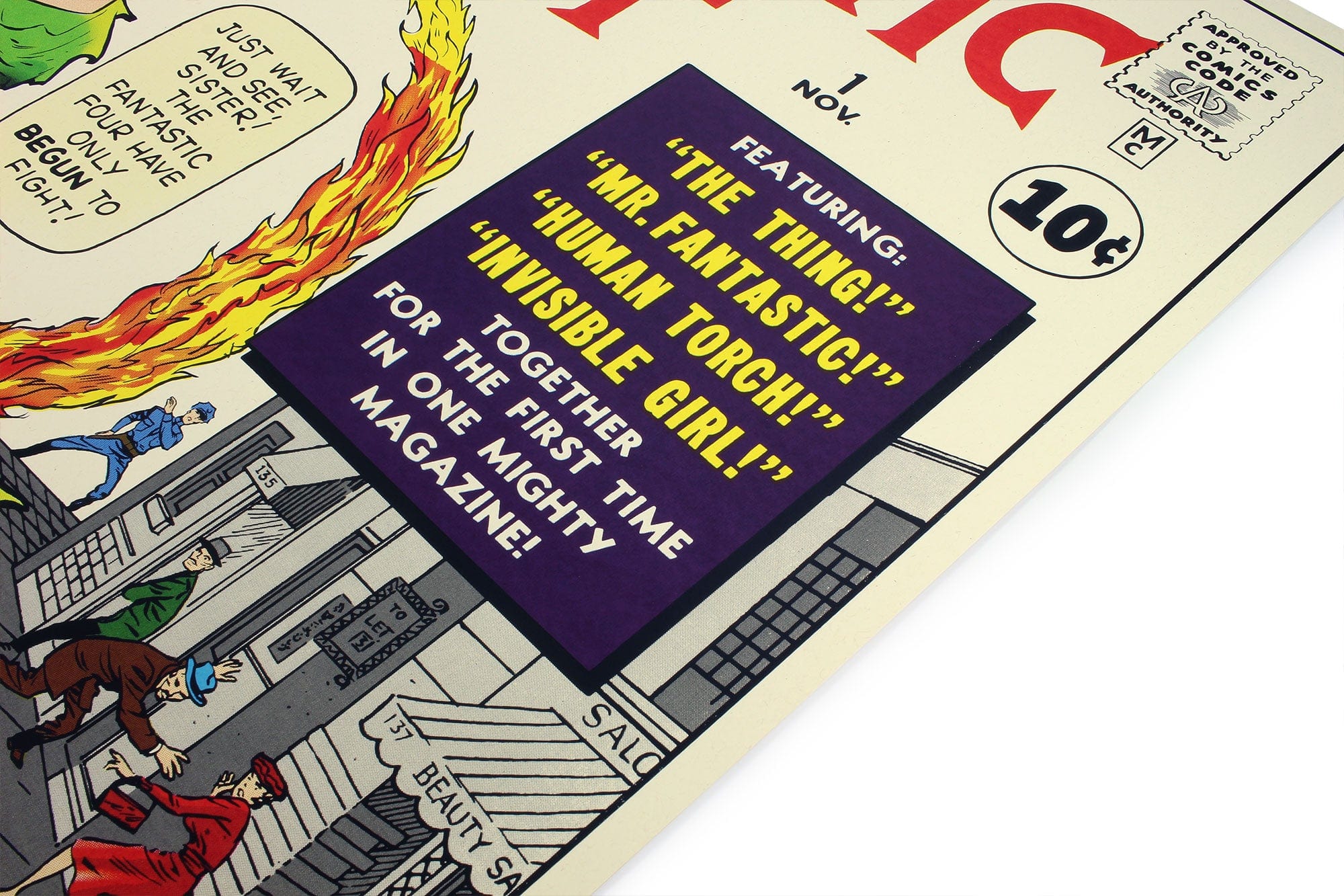 Fantastic Four #1 Screenprinted Poster - Marvel Comics Collectible Art Print for Home & Office Decor