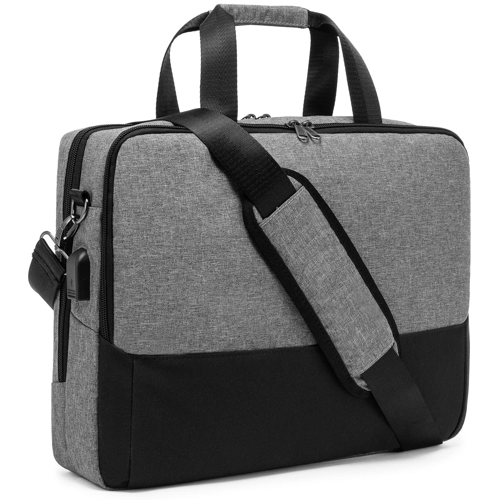 LOVEVOOK Women's 15.6 Inch Laptop Messenger Bag with USB Charging Port - Waterproof Business Computer Briefcase for Work, College & School - Perfect for Commuting, Travel & Office Use