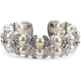 Elegant Brittanie Light Champagne Crystal Cuff Bracelet for Women - Perfect for Weddings, Parties & Special Occasions