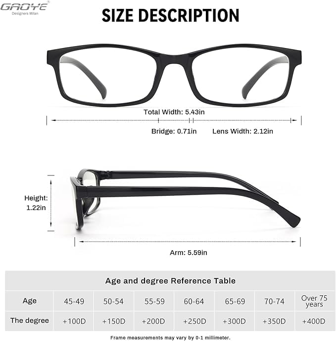 Blue Light Reading Glasses for Men & Women - Computer & Office Use