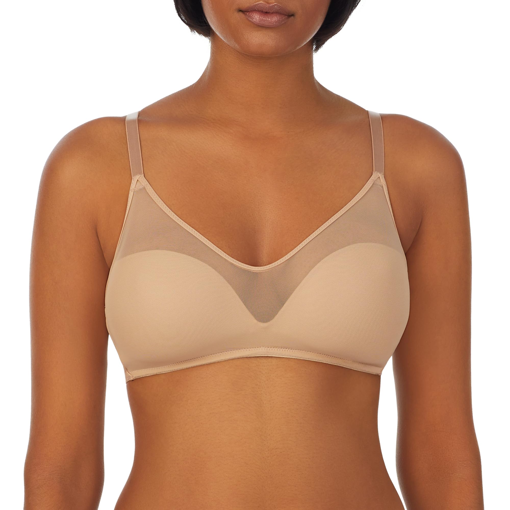 Le Mystère Women's Sheer Illusion Wireless Bra - Seamless Comfort for Everyday Wear & Special Occasions