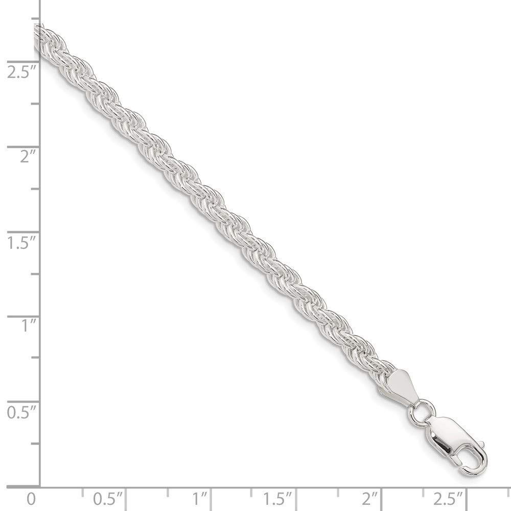 925 Sterling Silver 4.5mm Solid Rope Chain Necklace for Men & Women | Durable & Hypoallergenic Jewelry | Perfect for Layering, Gifts & Everyday Wear