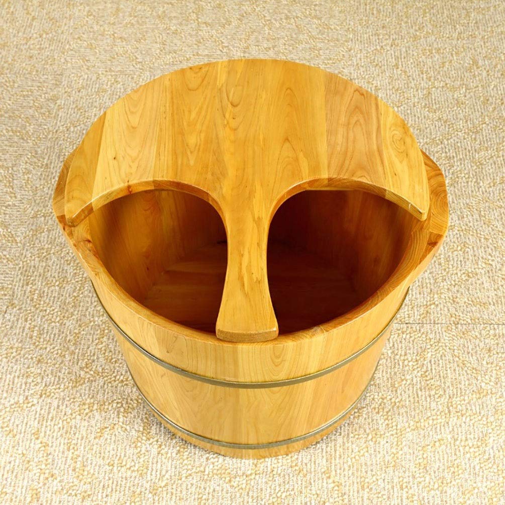 JHDDP3 Wooden Foot Bath Spa with Massage & Sauna - Portable Foot Soaking Tub for Relaxation, Detox & Pain Relief - Perfect for Home Spa, Pedicures & Stress Relief