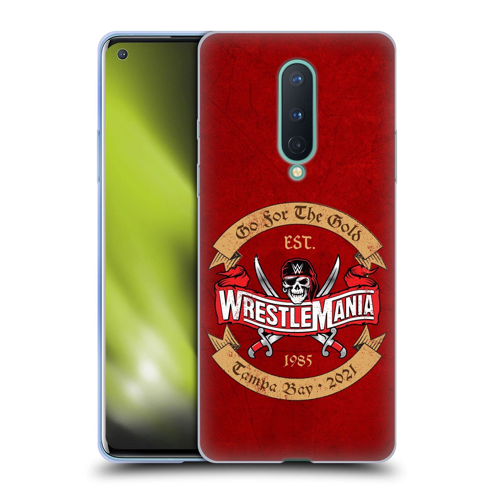 Head Case Designs WWE Wrestlemania 37 Go for The Gold 2 Soft Gel Case for OnePlus 8 5G - Officially Licensed Durable Protection for Wrestling Fans & Phone Safety