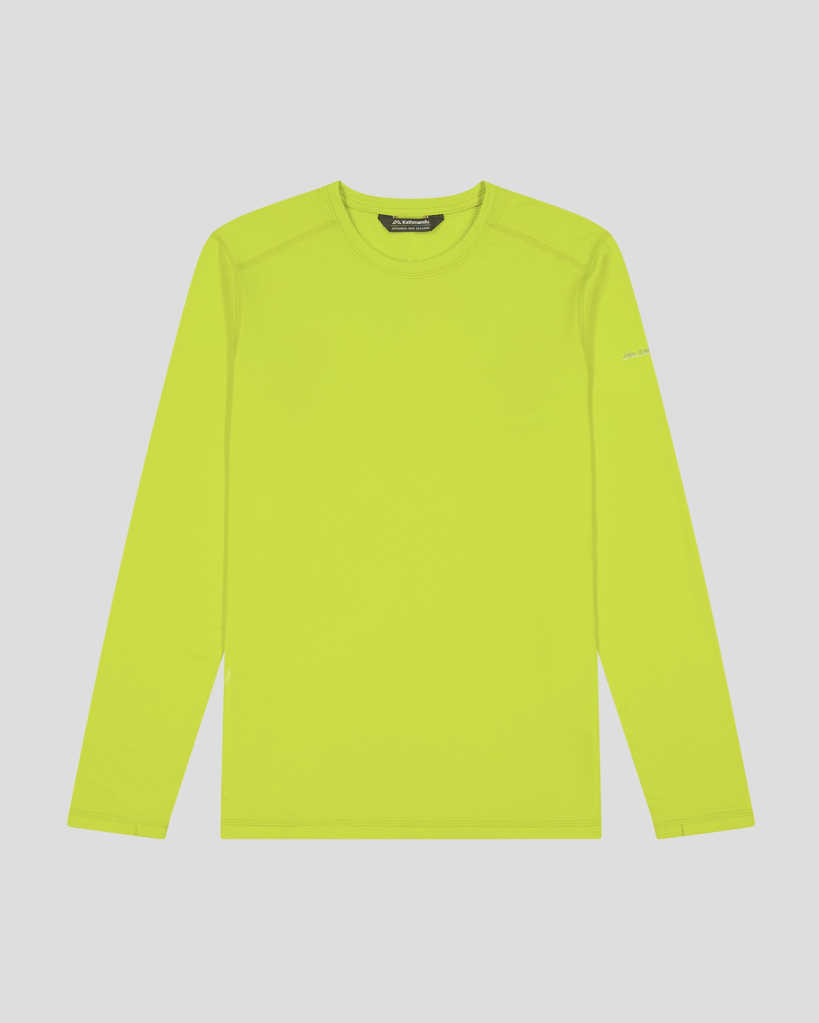 Men's Seeker Fleece Long Sleeve Thermal Shirt - Bright Moss Green for Outdoor Hiking & Winter Camping