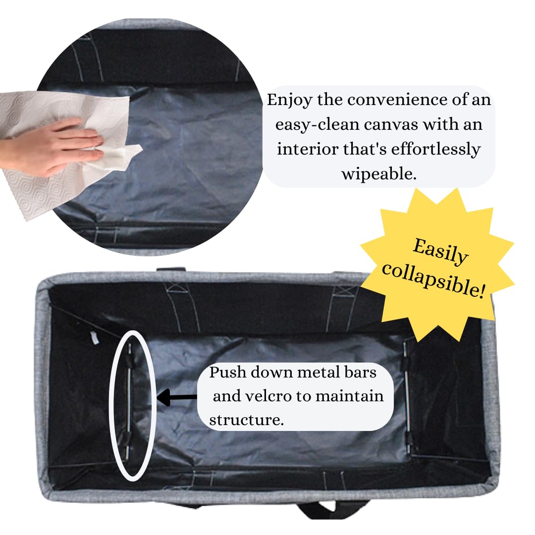 NGIL Extra Large Reusable Grocery Bags - Heavy Duty Foldable Shopping Tote for Groceries, Storage, Picnic, Beach, Travel & Camping - Eco-Friendly Collapsible Market Bag (Set of 2)
