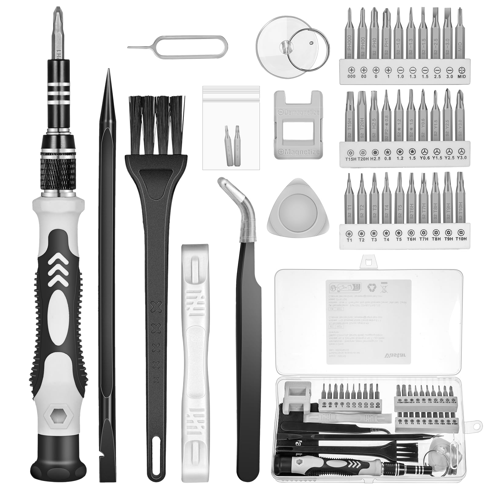 Vastar 42-in-1 Precision Screwdriver Set - Professional Electronics Repair Tool Kit with T5 T6 T7 T8 T9, Triwing Y00, Star P5 Bits - Perfect for Computer, Phone, PS5, Nintendo Switch, Xbox, Laptop, Tablet, Controller & Watch Repair | Ideal for DIY Tech Repairs, Home Maintenance & Gadget Fixing