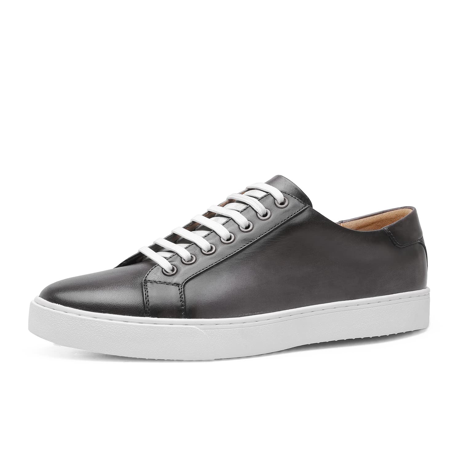 Men's Leather Casual Dress Sneakers - Breathable Business Oxford Shoes for Work & Formal Wear | Comfortable Fashion Sneakers for Office, Travel & Daily Use