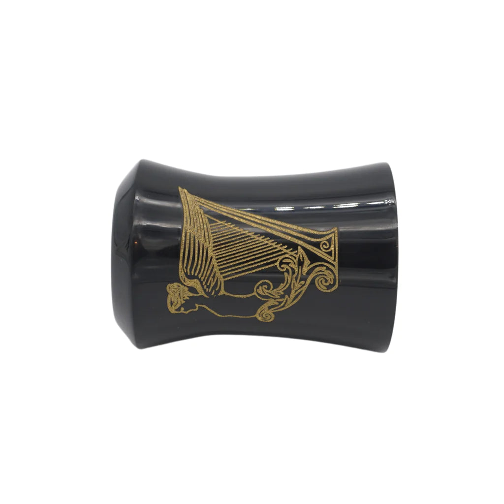 Premium Angelic Harp Etched Series Black Handle Shaving Brush - Fits 28mm & 30mm Knots - Perfect for Wet Shaving & Barber Shop Grooming