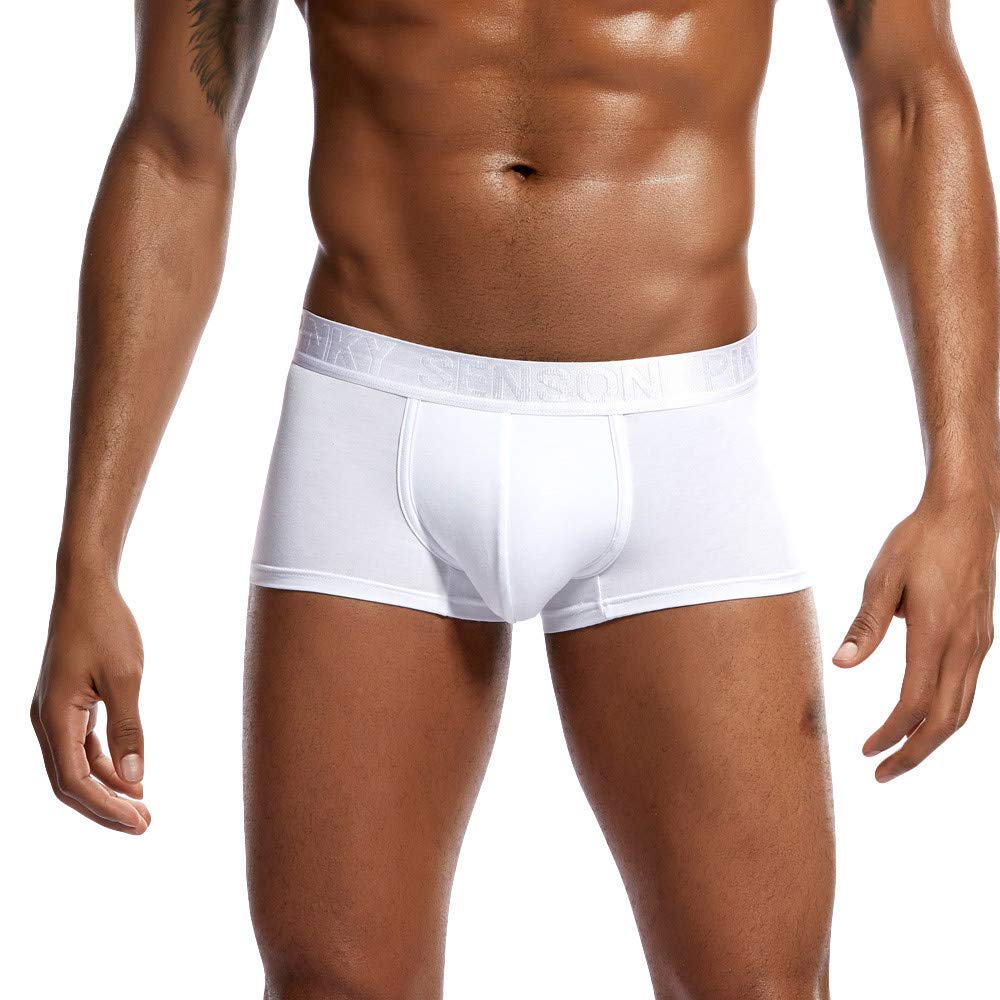 **Men's Printed Boxer Briefs with Letter Design - Comfortable & Sexy Pouch Underwear for Everyday Wear & Gym**