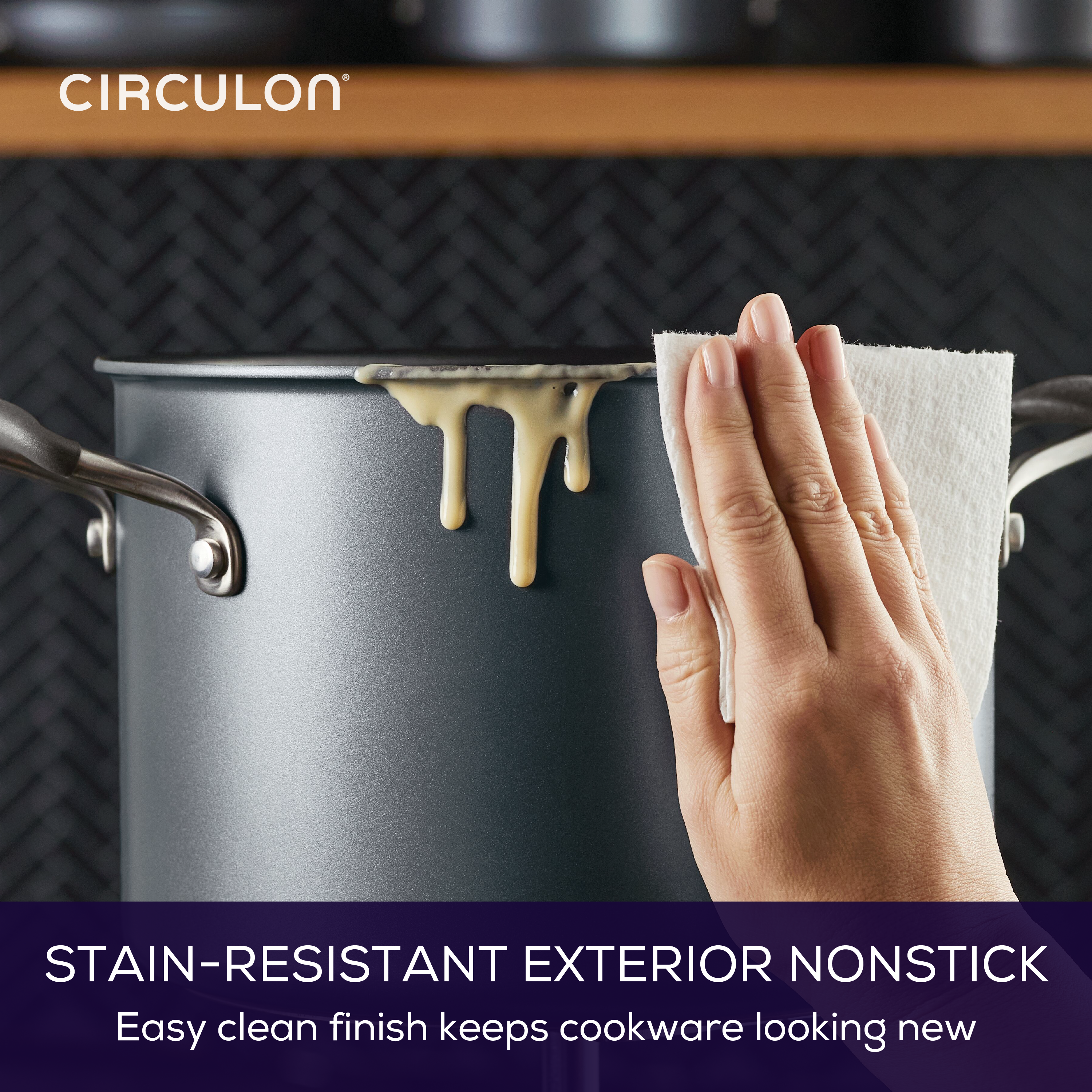 8 Quart Nonstick Stockpot with Lid - ScratchDefenseâ¢ Technology for Durable Cooking - Perfect for Soups, Stews, Pasta & Family Meals