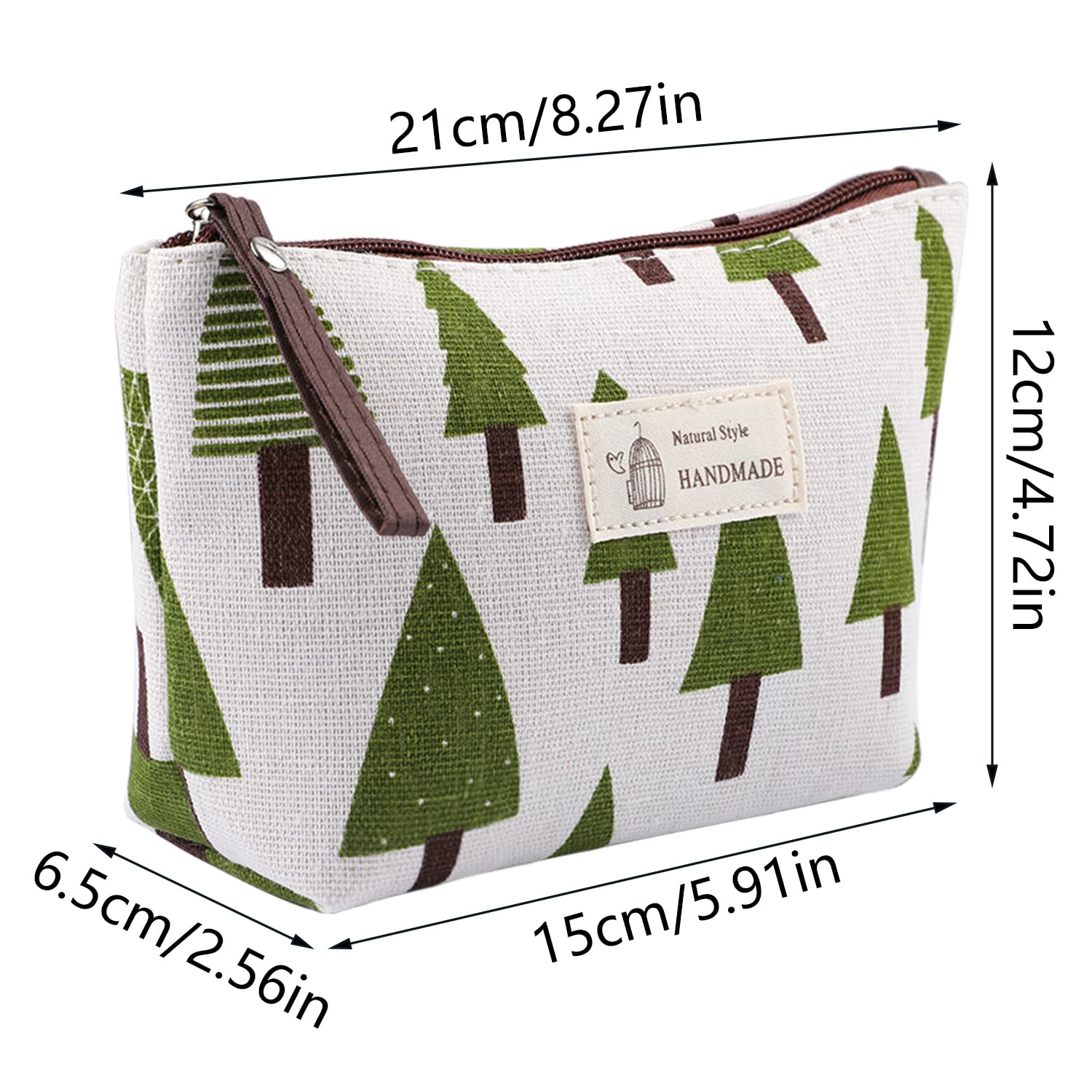 4 Pcs Canvas Cosmetic Bags - Waterproof Printed Makeup Organizer with Zipper for Women & Girls | Multi-Functional Travel Toiletry Pouch | Perfect for Vacation, Gym, Beach & Daily Essentials Storage