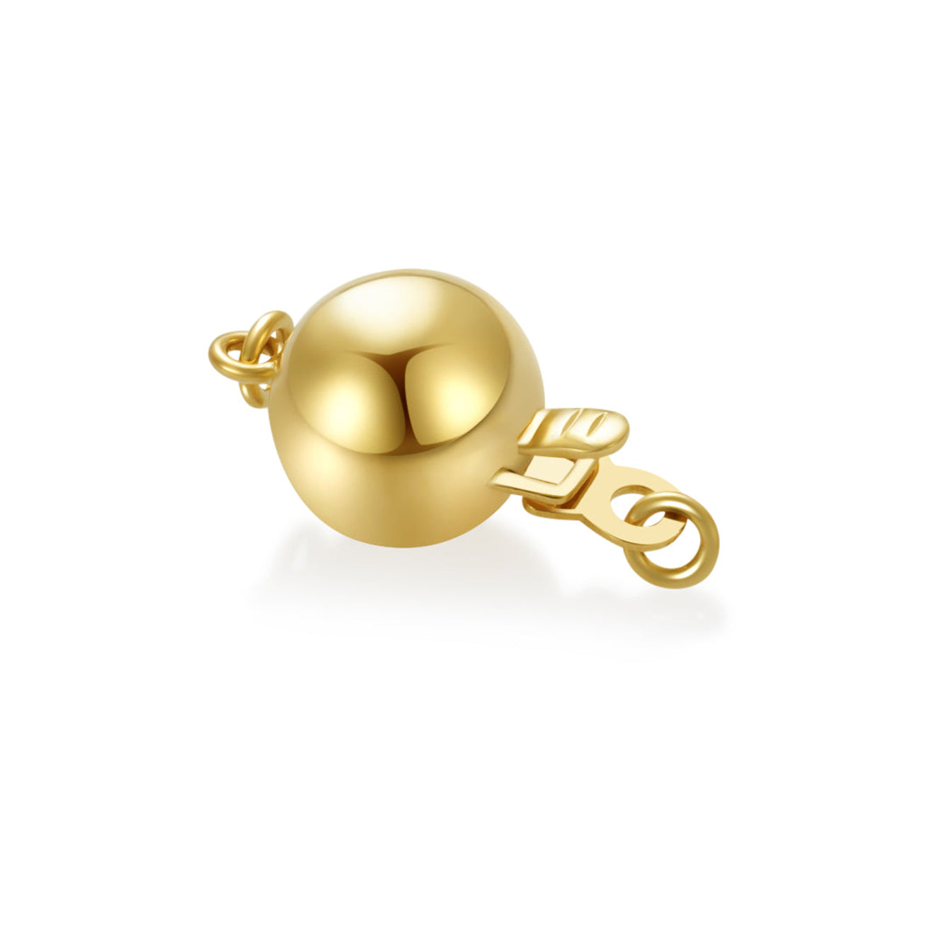 18K Solid Gold 10mm Pearly Lustre Clasps KA00016 - Perfect for Jewelry Making, DIY Bracelets, Necklaces & Craft Projects