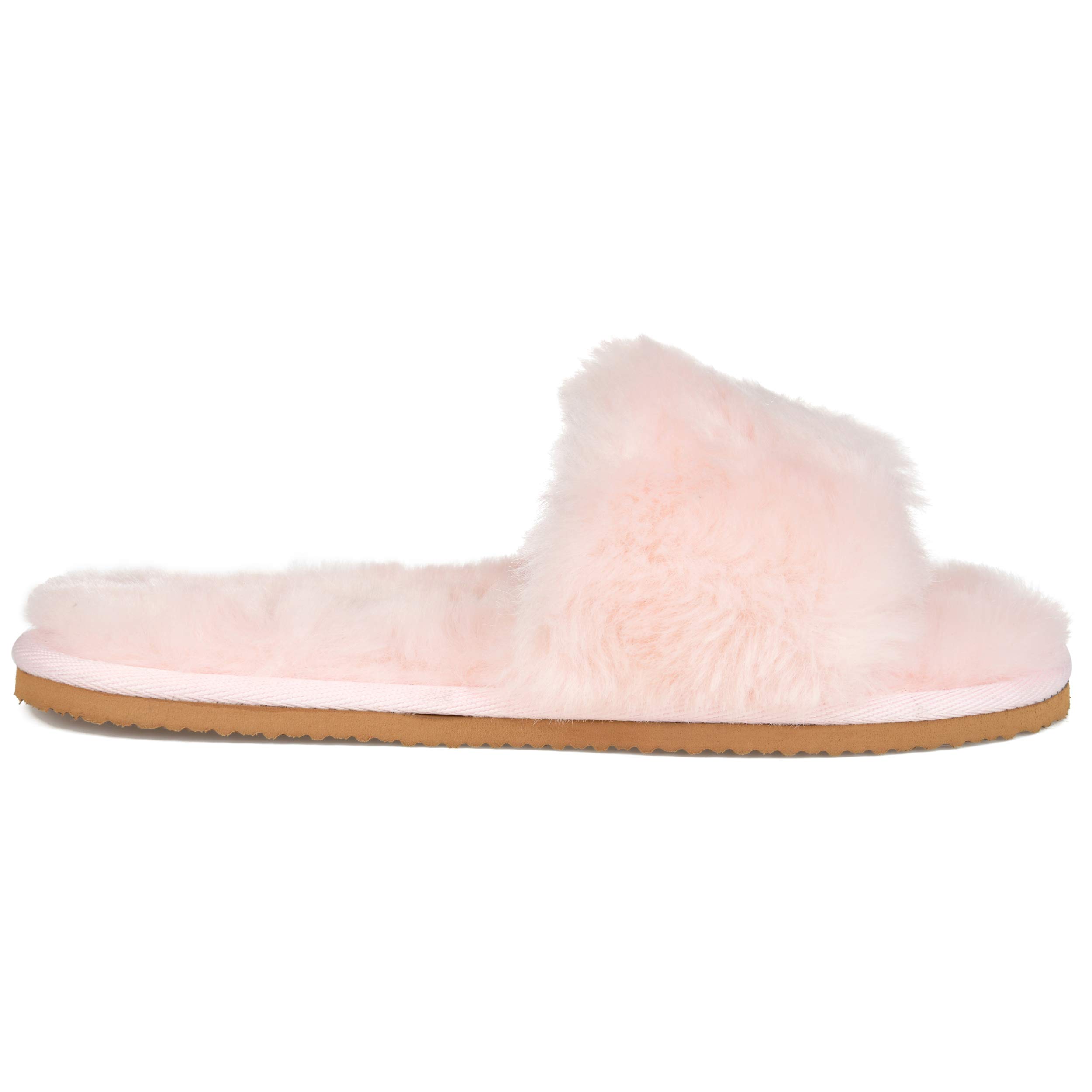 Brinley Co. Women's Soft Faux Fur Slippers - Cozy Indoor House Shoes for Winter, Lounge, and Relaxation at Home