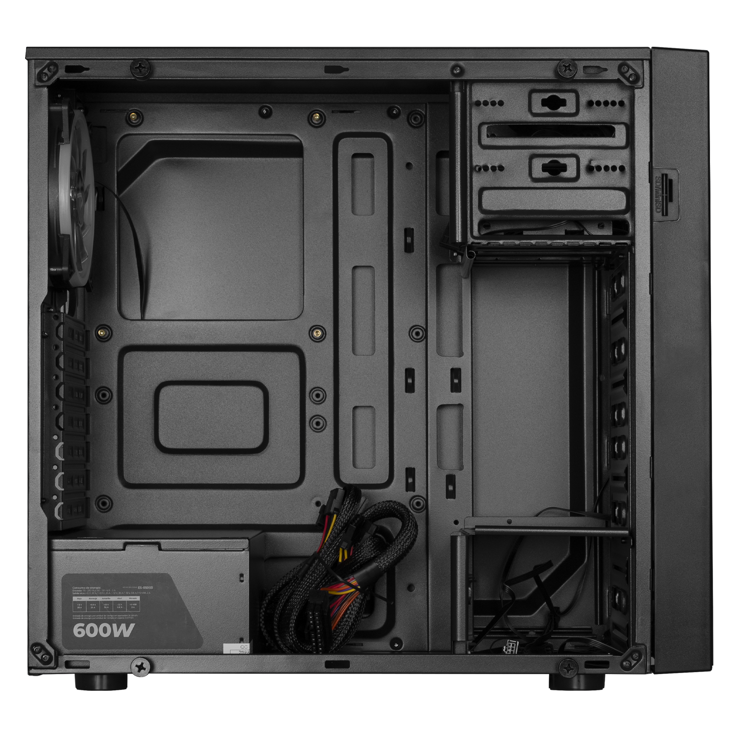 XTREME Gaming PC Case ATX Mid Tower - LHYTOS GSX1000 with 600W Power Supply, 4 ARGB Fans & Tempered Glass Side Panel - Perfect for High-Performance Gaming Rigs and Custom PC Builds