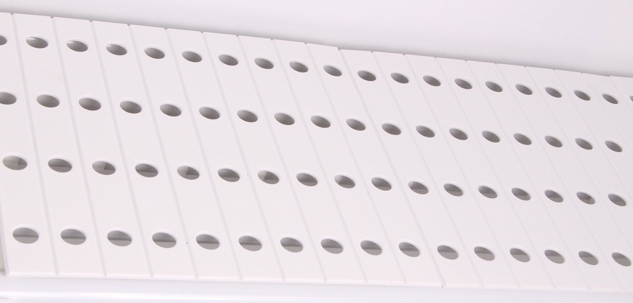 EZ Shelf - Shelf Top Kit (16 Pieces for up to 14.7 ft) - White Organizer for Closet & Garage Shelves - Perfect for Home Storage and Organization Solutions