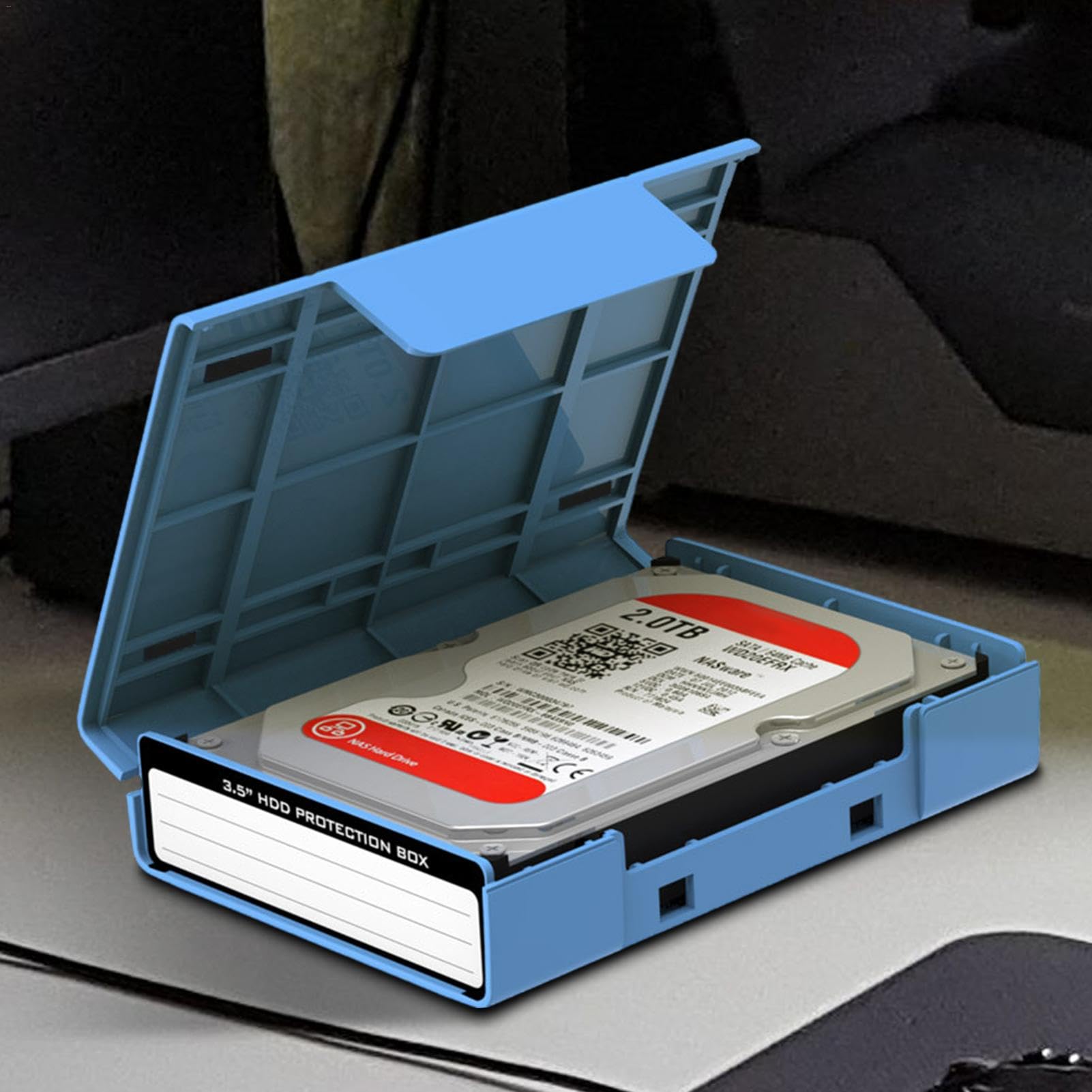 3.5 Inch USB 3.0 External Hard Drive Enclosure - Aluminum HDD Case for Desktop Computer Storage, Data Backup & File Transfer (Compatible with 3.5