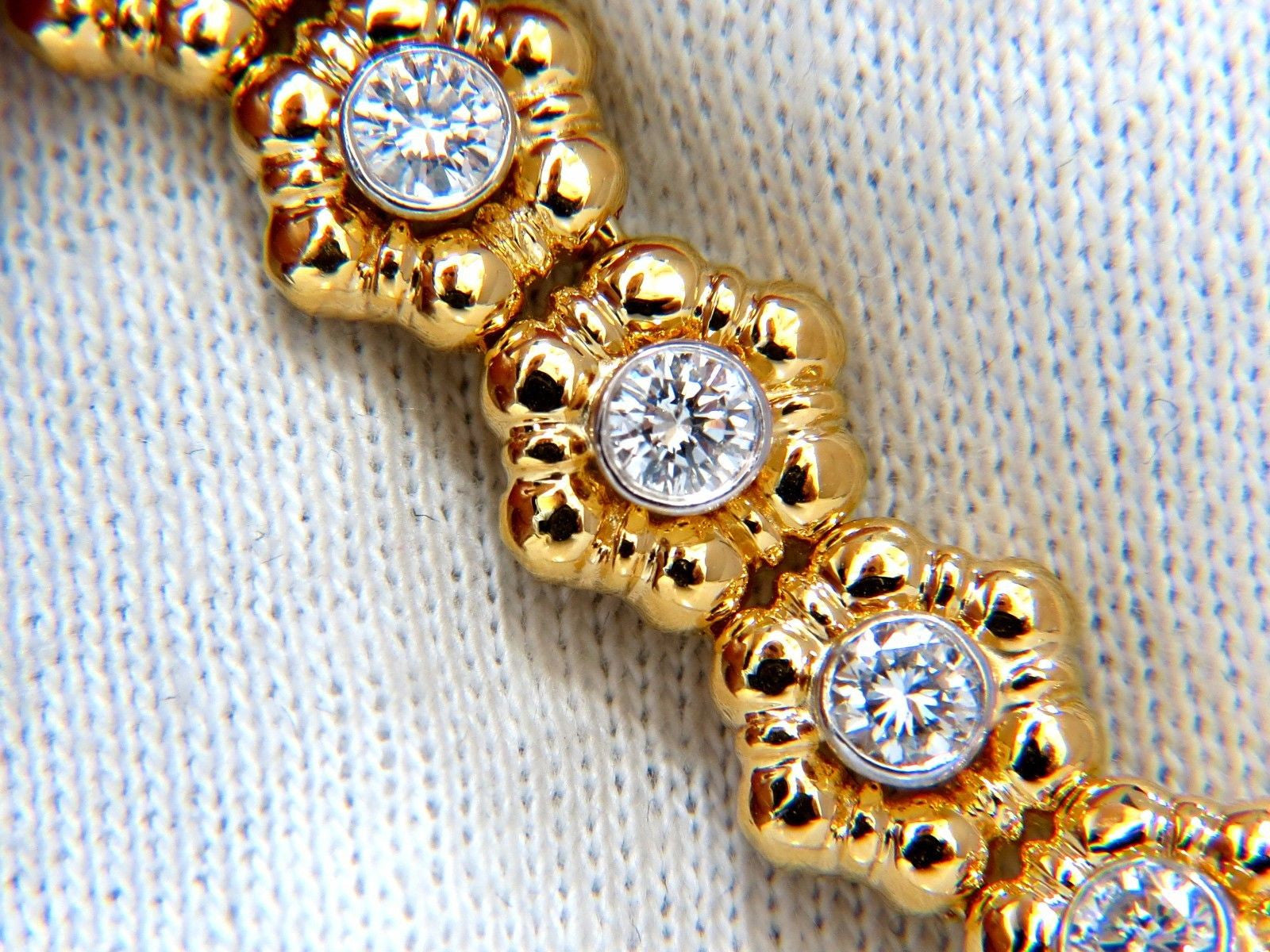 11.50ct Diamond Eternity Floral Flush Mount Necklace in 14K Gold - Elegant Wedding, Anniversary & Special Occasion Jewelry Gift