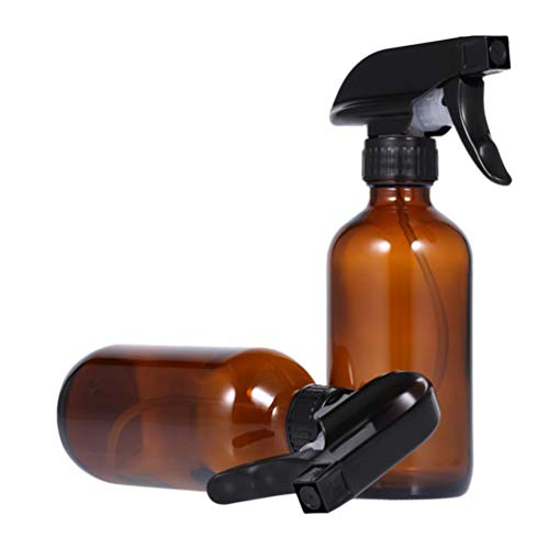 HEALLILY 2-Pack 240ml Glass Trigger Spray Bottles for Hair Styling, Hand Sanitizer, Plant Misting & Travel - Refillable Empty Spray Bottles for Salon, Home & Beauty Use