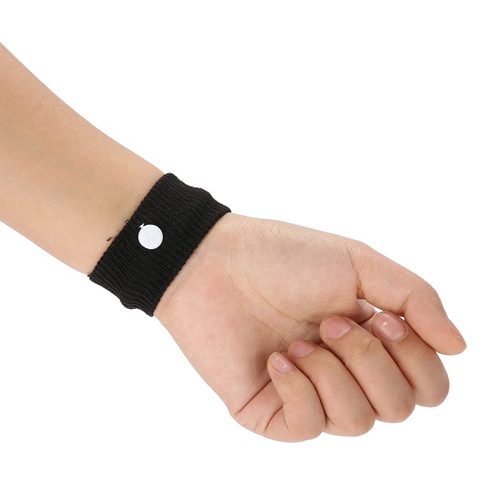 Acupressure Anti-Nausea Wristbands for Motion Sickness Relief - Travel Essential for Car, Sea & Airplane Trips - Comfortable & Effective for Adults, Kids & Pregnancy (Black) - Perfect for Road Trips, Cruises & Flights