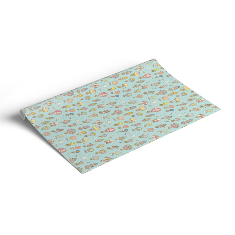Atelier Choux Premium Blue Wrapping Paper - Elegant Gift Wrapping for Baby Showers, Birthdays & Special Occasions