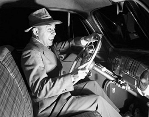 Man Driving a Car Poster Print - 18x24 Inches Wall Art - Perfect for Home, Office & Man Cave Decor