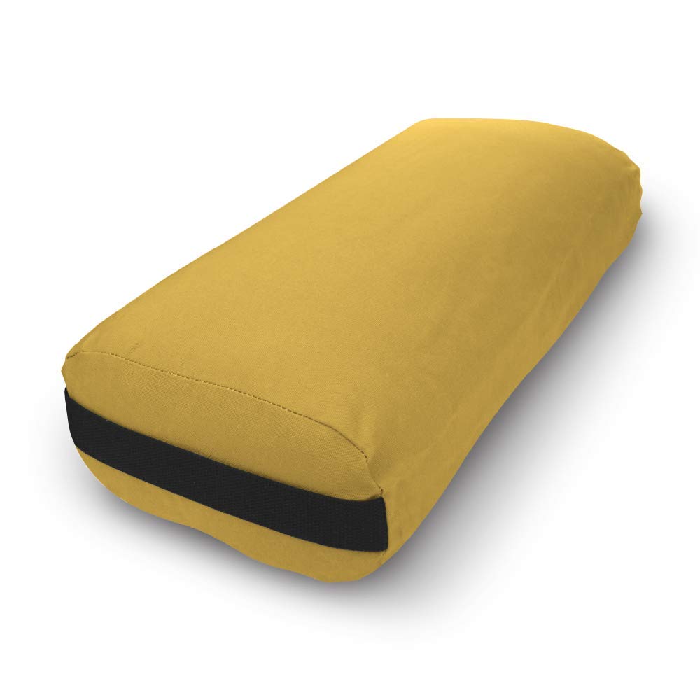 Eco-Friendly Yoga Bolster for Meditation & Support - USA-Made Round or Rectangular Cushion with Organic Cotton/Hemp Cover - Perfect for Yoga, Pilates & Postpartum Recovery