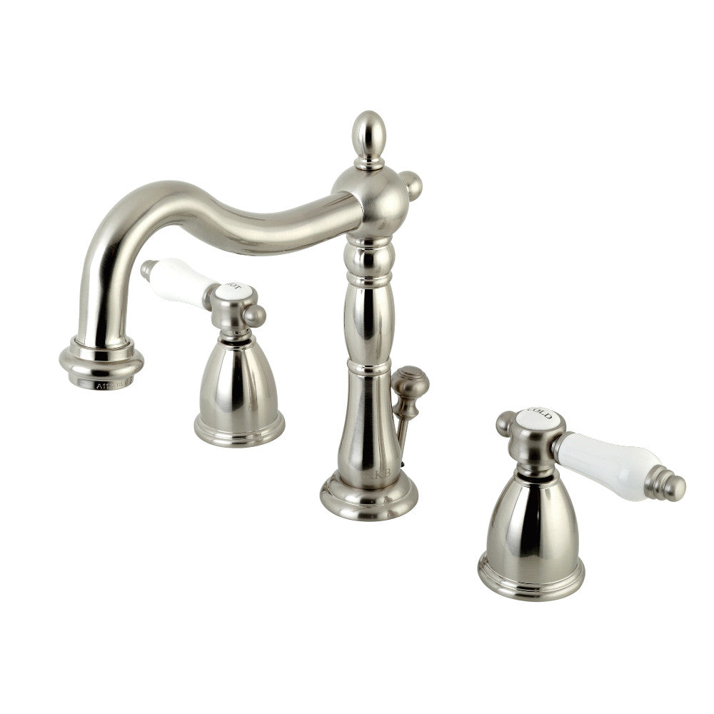 Kingston Brass KB1971BPL Bel Air 8-Inch Widespread Bathroom Faucet with Brass Pop-Up Drain - Oil Rubbed Bronze Finish - Perfect for Modern Bathroom Vanities and Powder Rooms