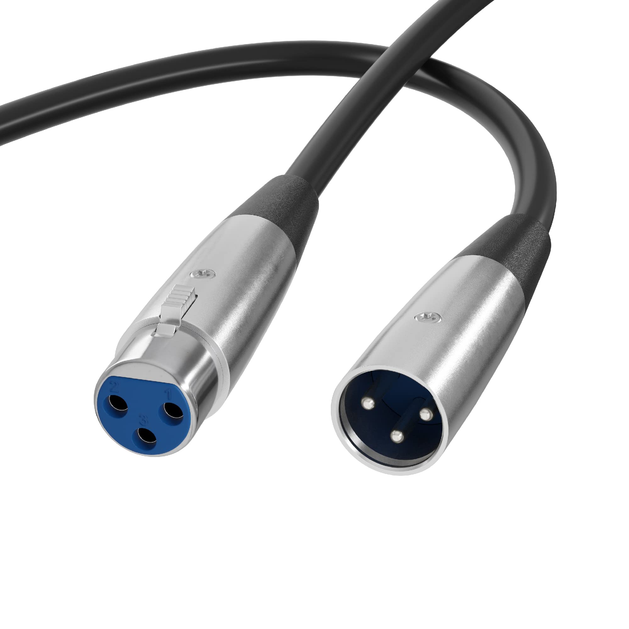 THE CIMPLE CO XLR Male to XLR Female Microphone Extension Cable - 3-Pin Balanced Audio Cable (10 Feet, 28 AWG) for Studio Mixers, Microphones & Audio Consoles - Professional Sound Equipment & Live Performance Use