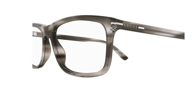 Gucci GG14470 003 Havana Clear Rectangular Men's Eyeglasses - Stylish Designer Frames for Men | Perfect for Work, Driving & Everyday Wear