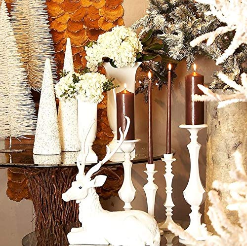 Premium Hand-Dipped Chocolate Brown Taper Candles - 12 Inch, Dripless & Smokeless - Elegant & Individually Wrapped (Pack of 144) - Perfect for Weddings, Holidays & Romantic Dinners